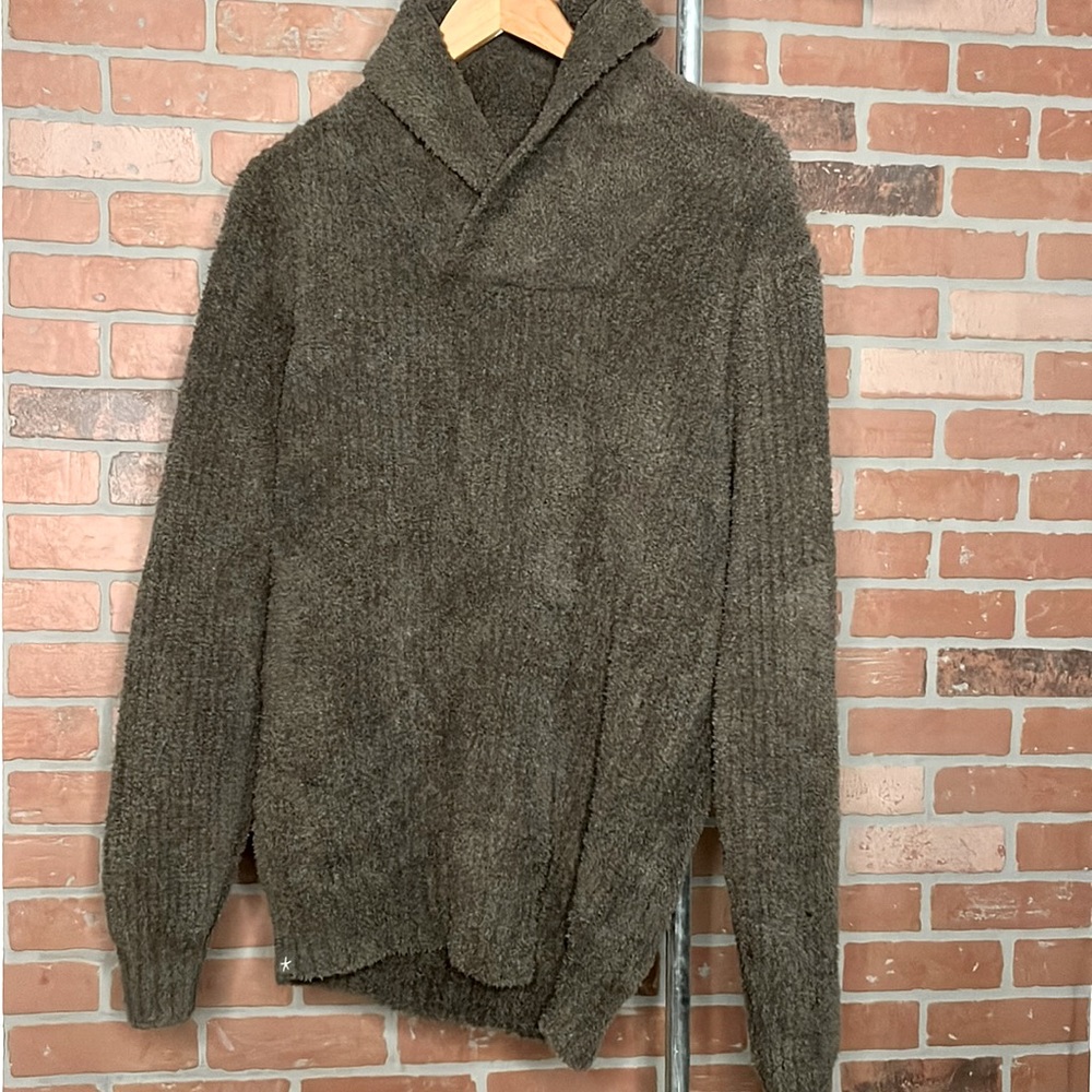 Barefoot Dreams CozyChic pullover sweater with high oversized turtle neck